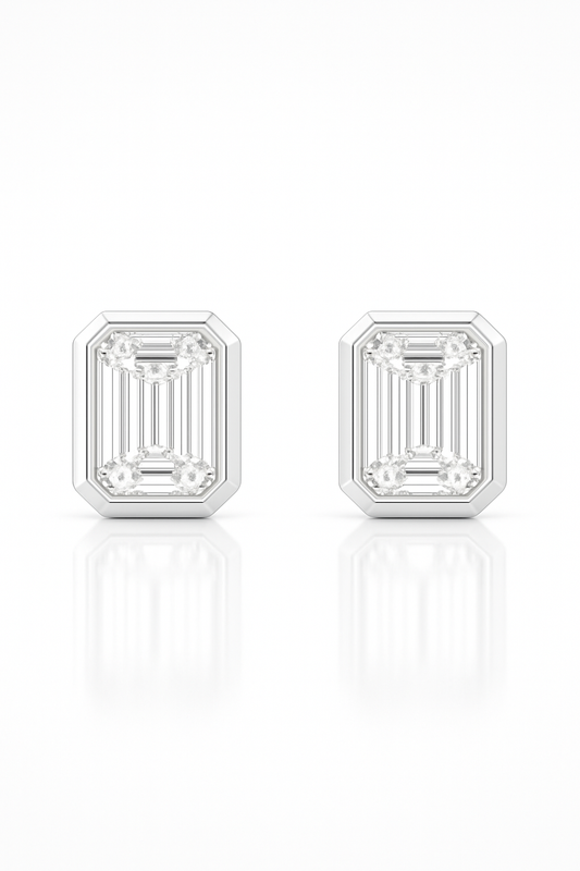 Arden Emerald Lab Diamond Studs