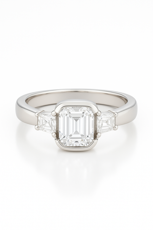 Lumiere Square Lab Grown Diamond Engagement Ring