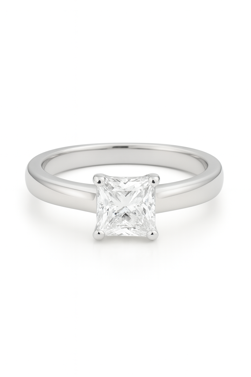 Princess Cut Solitaire Lab Grown Diamond Engagement Ring