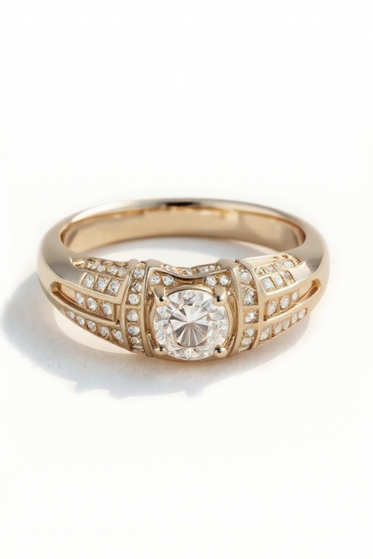 Parabola Round Lab Grown Diamond Engagement Ring