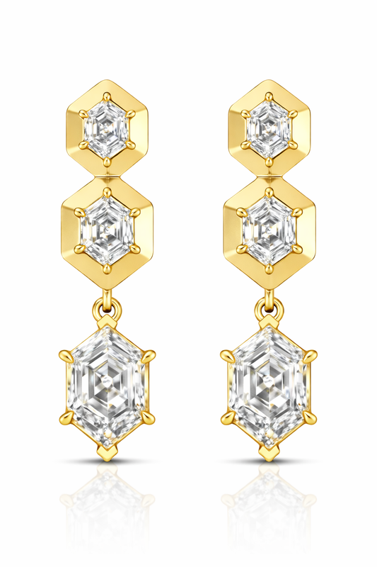 Caelis Diamond Drop Earrings