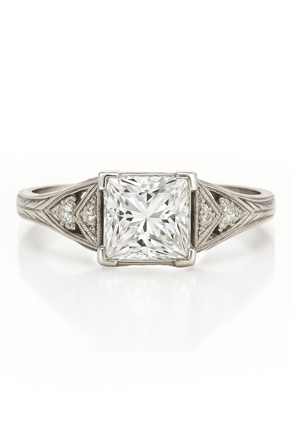 Assa Square Lab Grown Diamond Engagement Ring