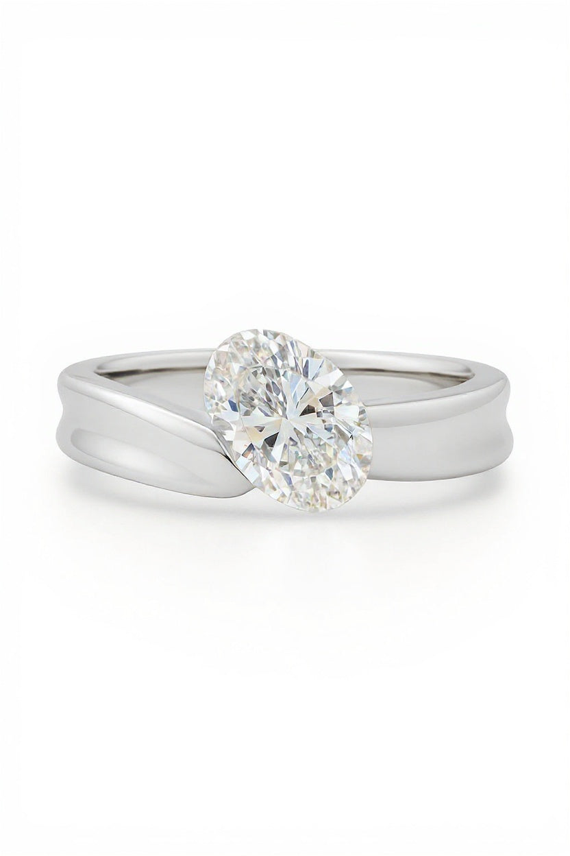 Orelis Oval Lab Grown Diamond Engagement Ring