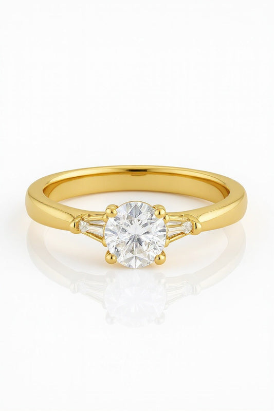 Asper Round Lab Grown Diamond Engagement Ring