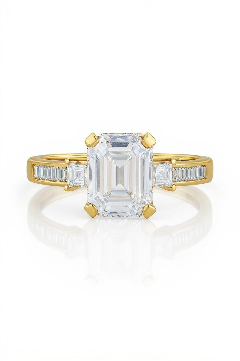 Mirae Emerald Lab Grown Diamond Engagement Ring