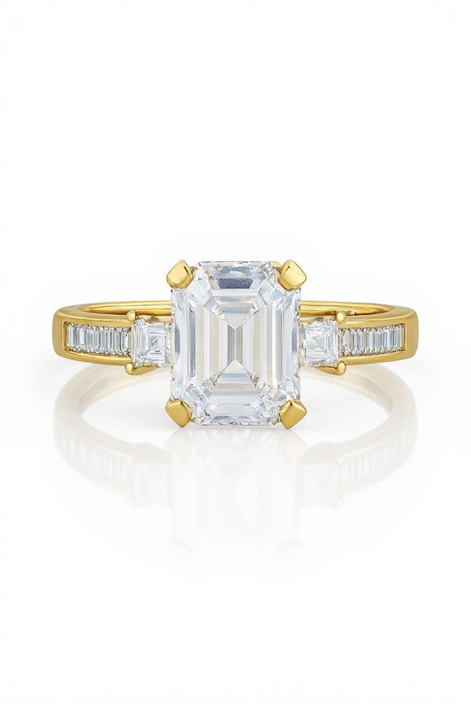 Mirae Emerald Lab Grown Diamond Engagement Ring