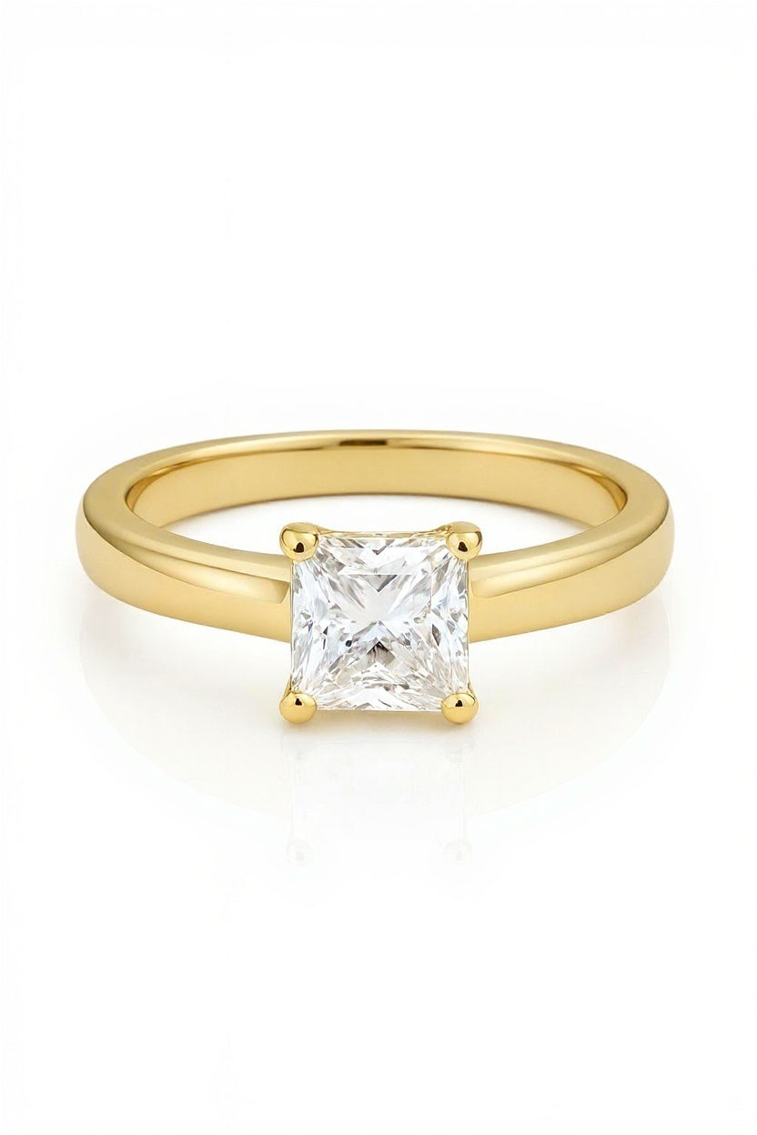 Princess Cut Solitaire Lab Grown Diamond Engagement Ring