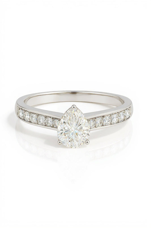 Evora Trilliant Channel Lab Grown Diamond Engagement Ring