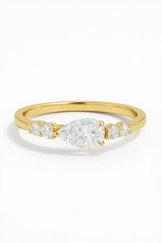 Lumiya Pear Lab Grown Diamond Engagement Ring