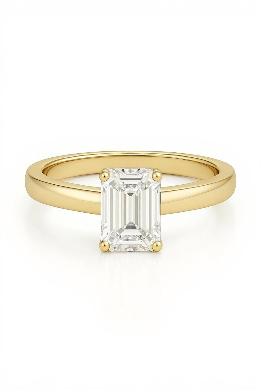 Milna Emerald Lab Grown Diamond Engagement Ring