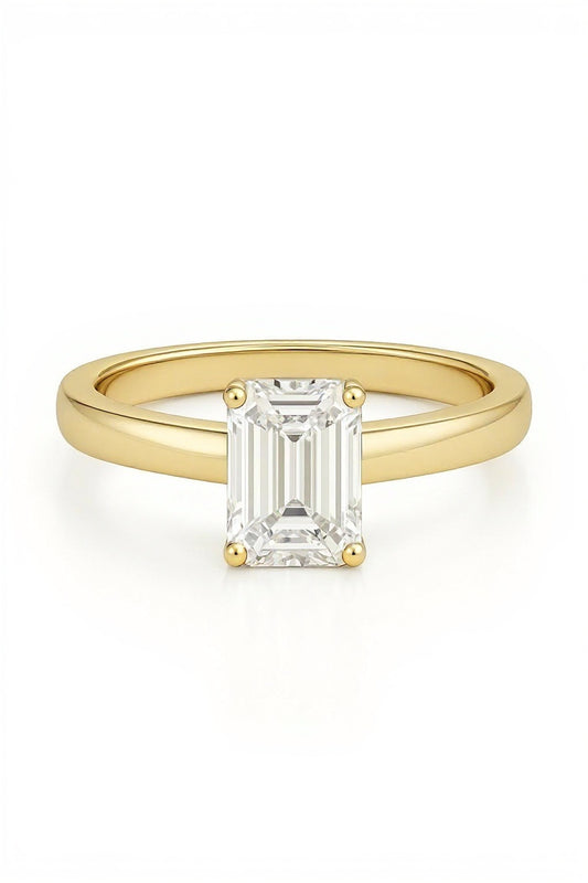 Milna Emerald Lab Grown Diamond Engagement Ring