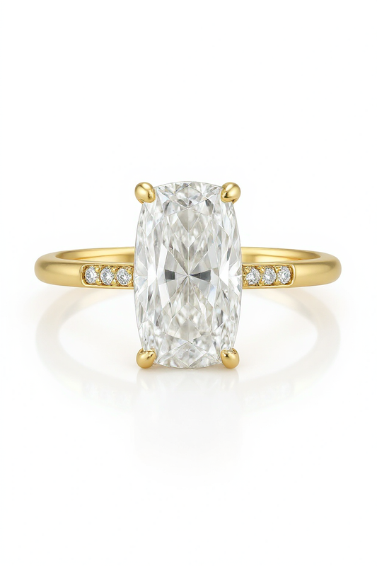 Mansa Old Cushion Cut Lab Grown Diamond Engagement Ring