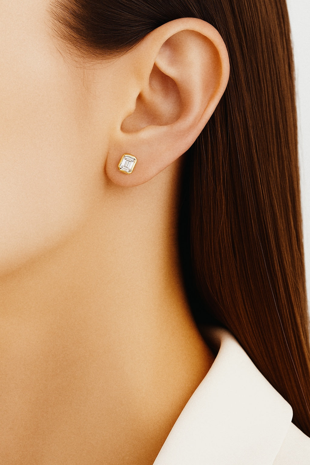 Arden Emerald Lab Diamond Studs