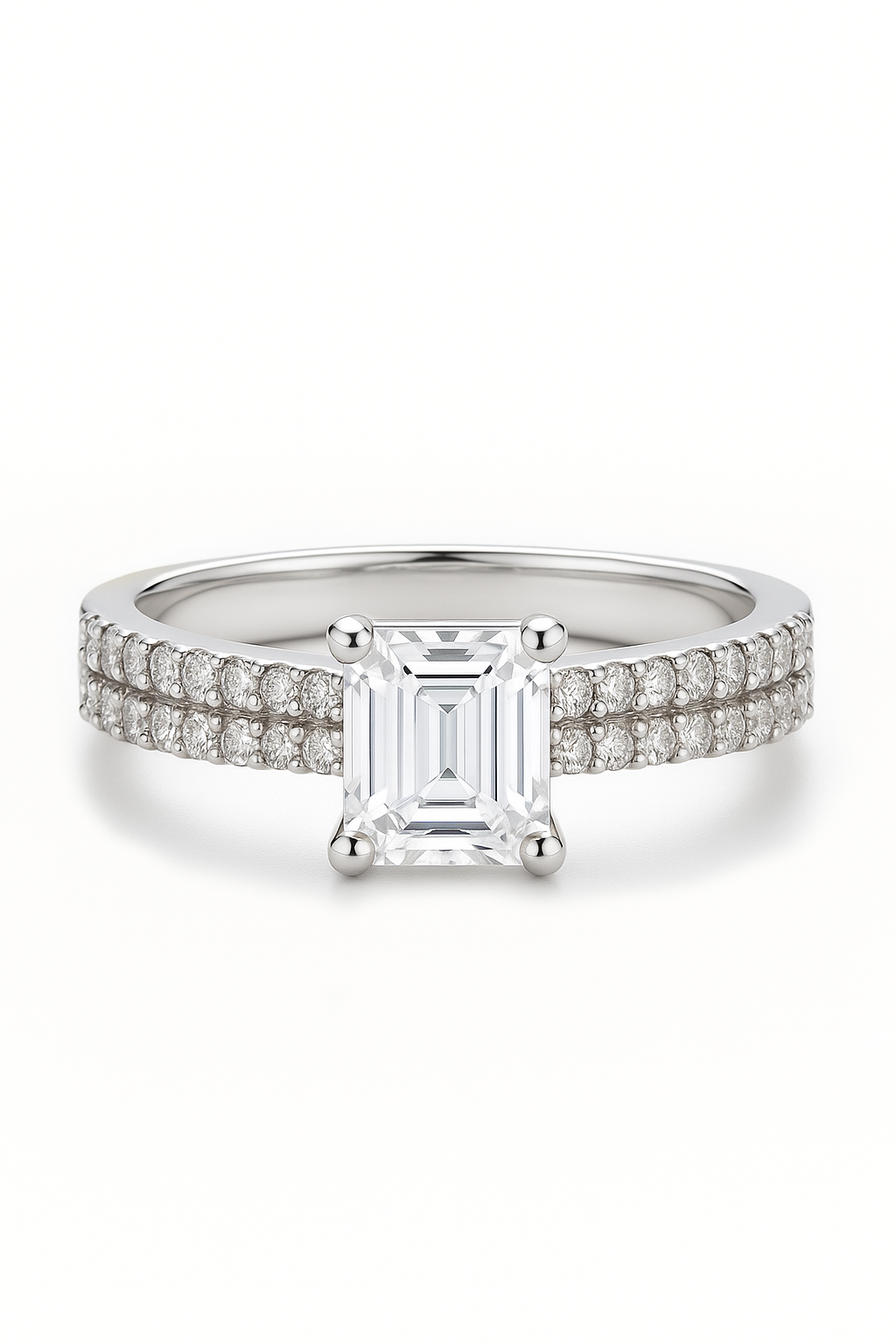 Affinity Emerald Lab Grown Diamond Engagement Ring