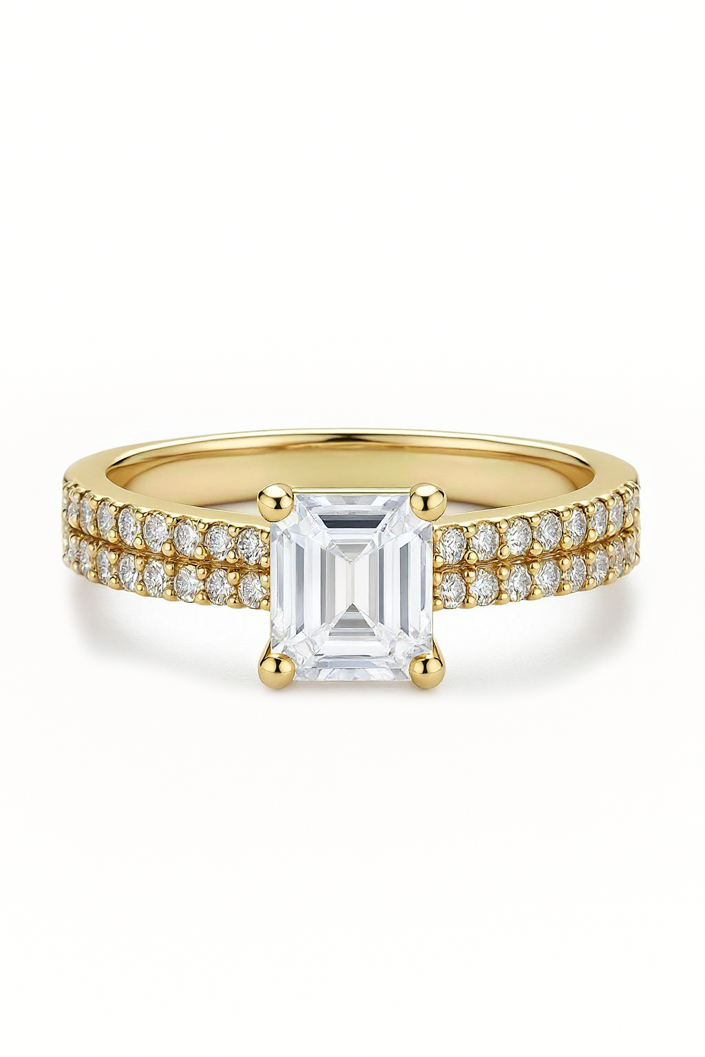 Affinity Emerald Lab Grown Diamond Engagement Ring