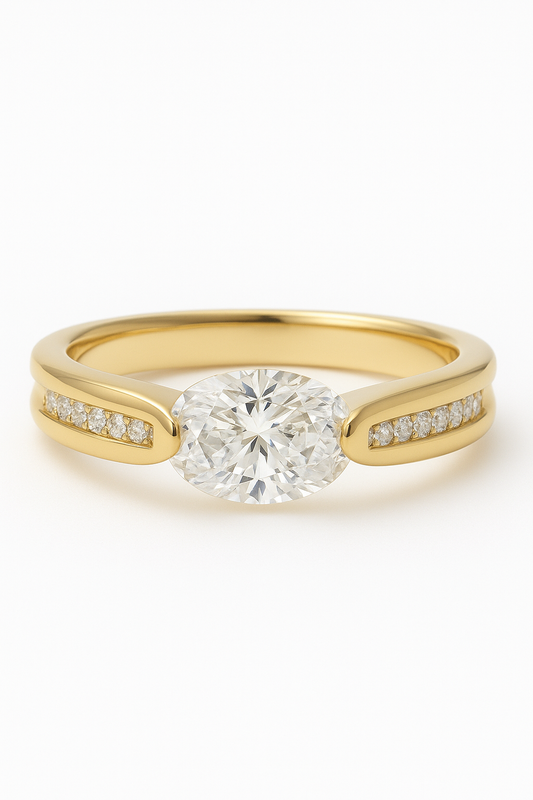 Solara Oval Lab Grown Diamond Engagement Ring