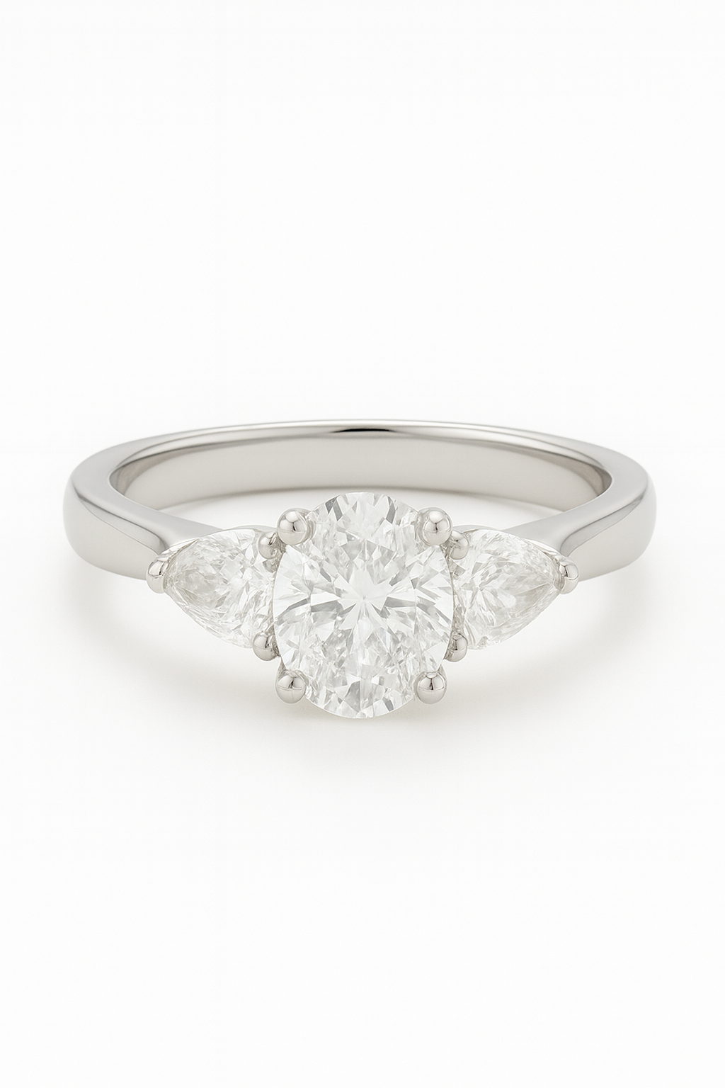 Maver Oval and Pear Lab Grown Diamond Engagement Ring