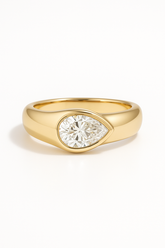 Bloom Pear Lab Grown Diamond Engagement Ring
