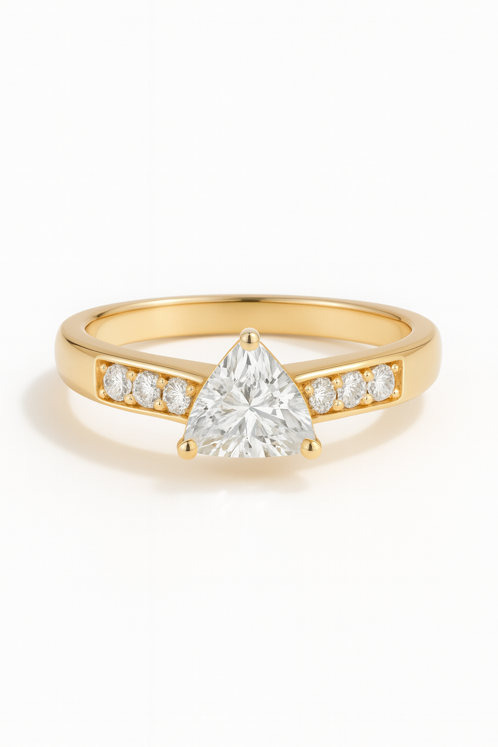 Evora Trilliant Channel Lab Grown Diamond Engagement Ring