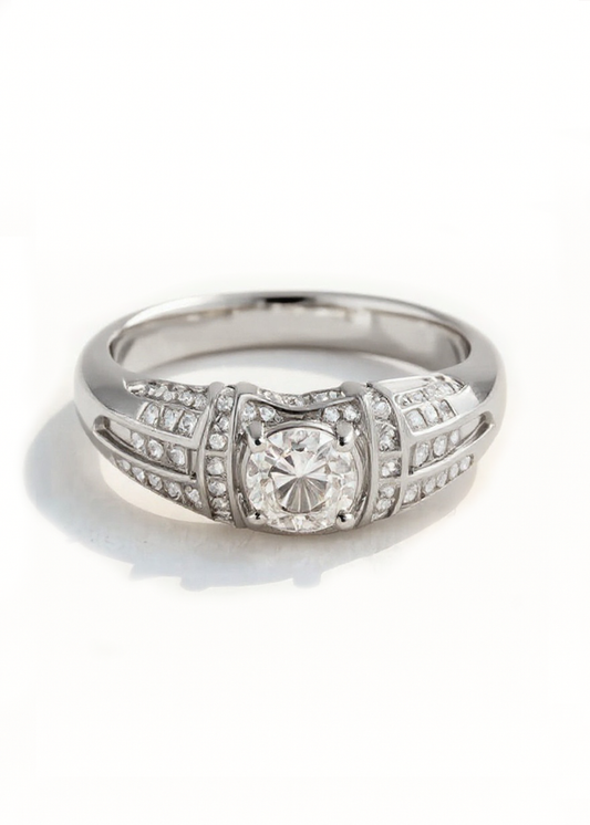 Parabola Round Lab Grown Diamond Engagement Ring