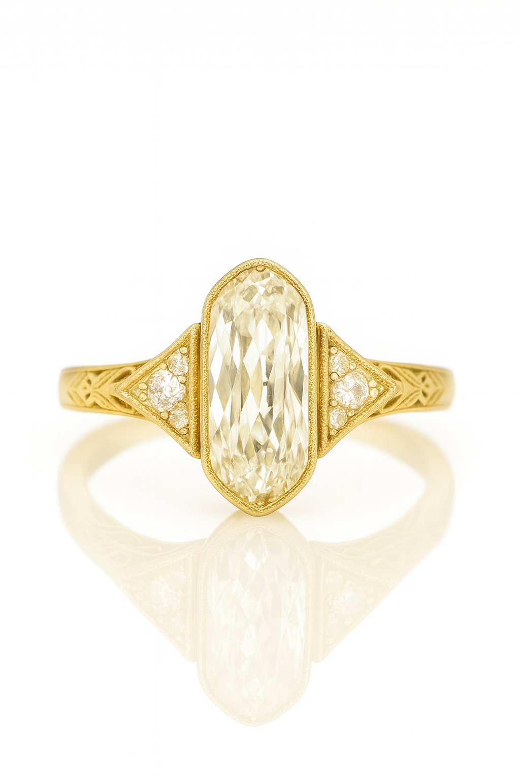 Ordana Oval Cut Lab Grown Diamond Engagement Ring