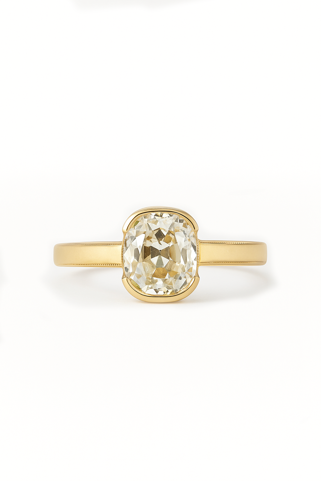 Solenne Elongated Old Cushion Cut Lab Grown Diamond Engagement Ring
