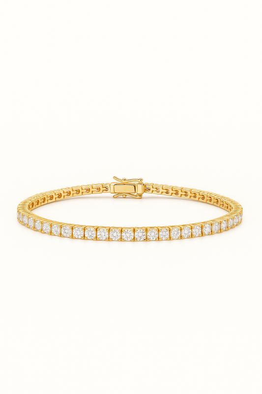 7.20ct Lab Grown Diamond Tennis Bracelet 14K Gold