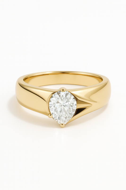 Cove Pear Lab Grown Diamond Engagement Ring