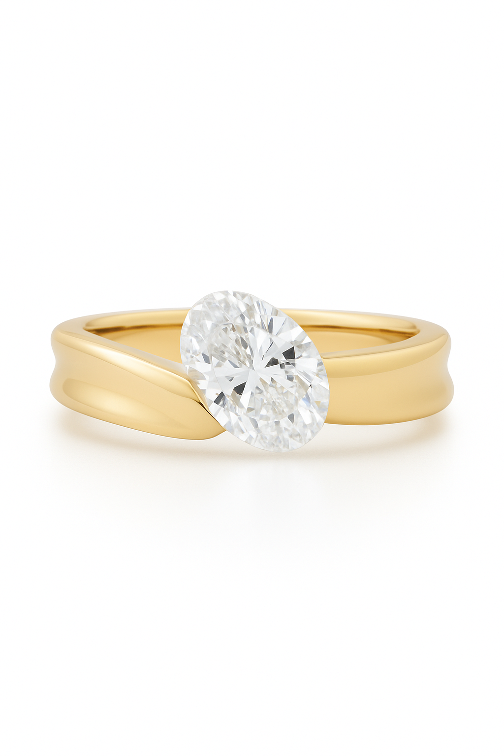 Orelis Oval Lab Grown Diamond Engagement Ring