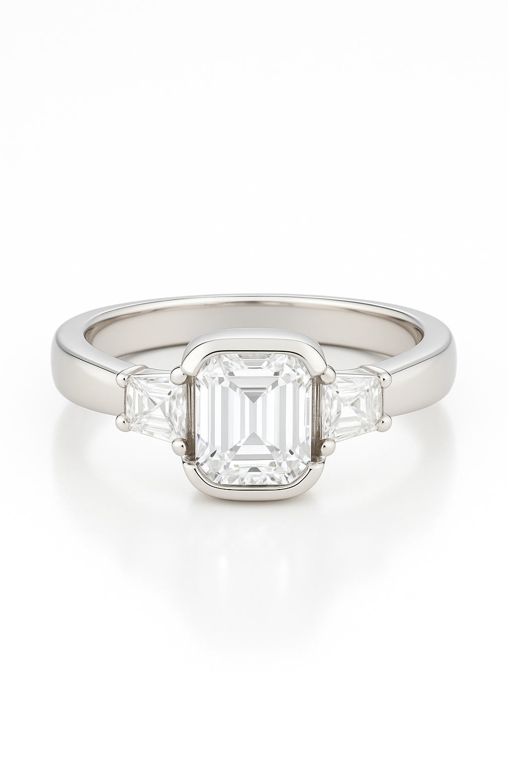Lumiere Square Lab Grown Diamond Engagement Ring