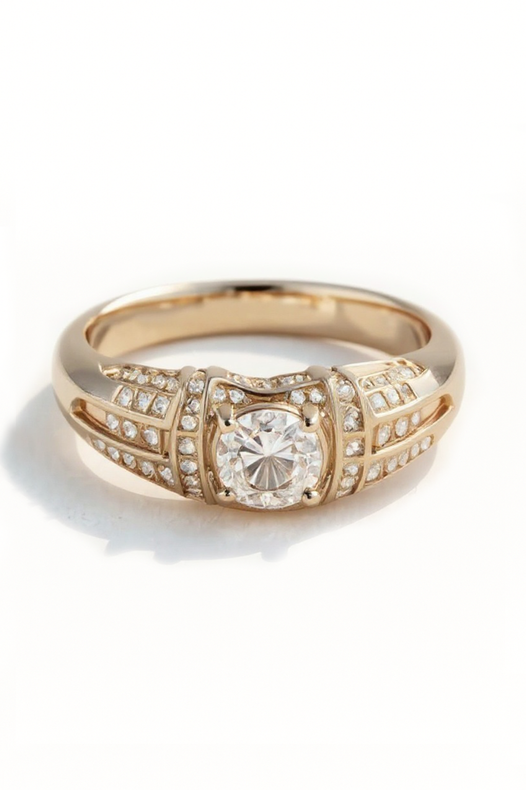Parabola Round Lab Grown Diamond Engagement Ring