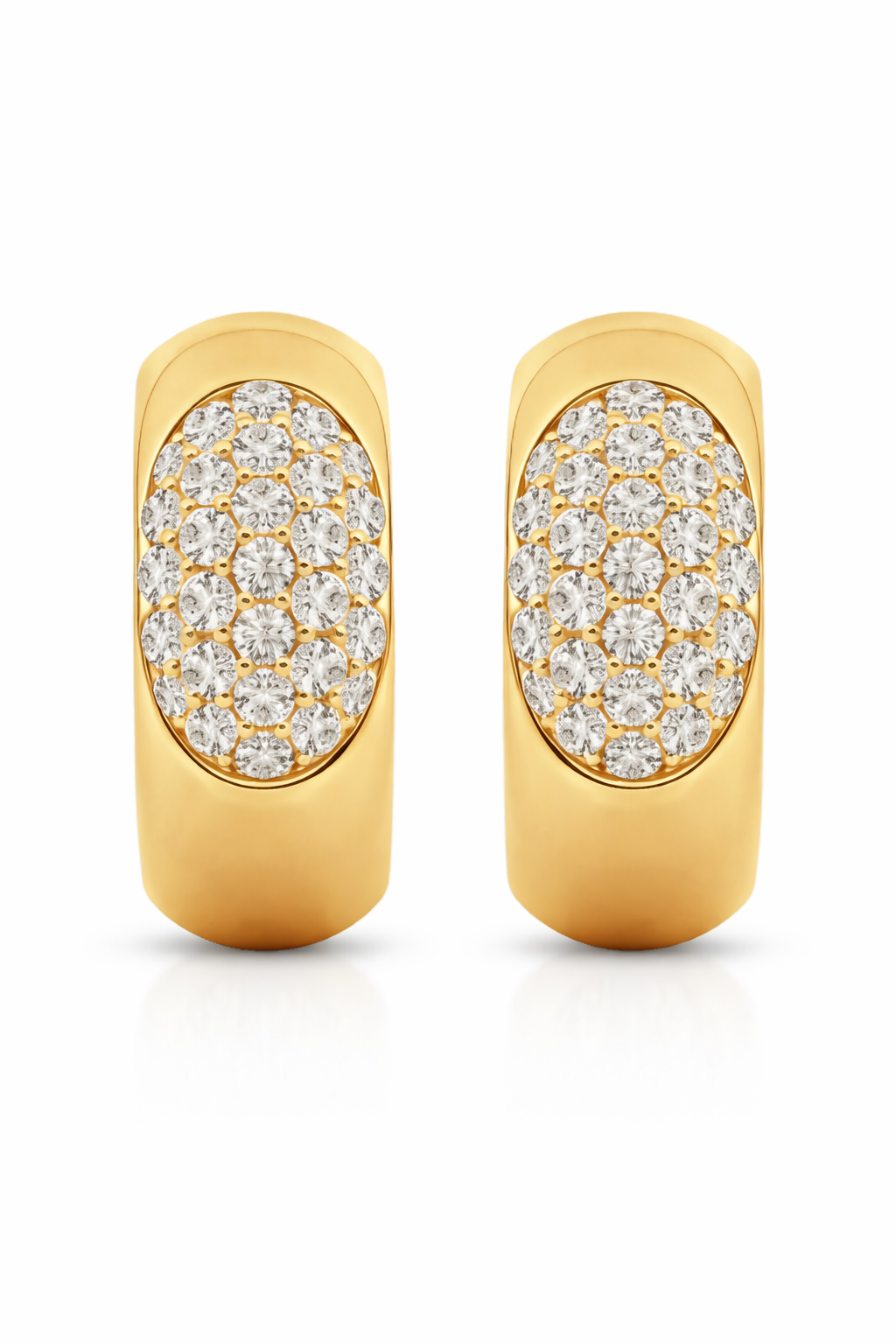 Aurelle Diamond Pavé Hoop Earrings