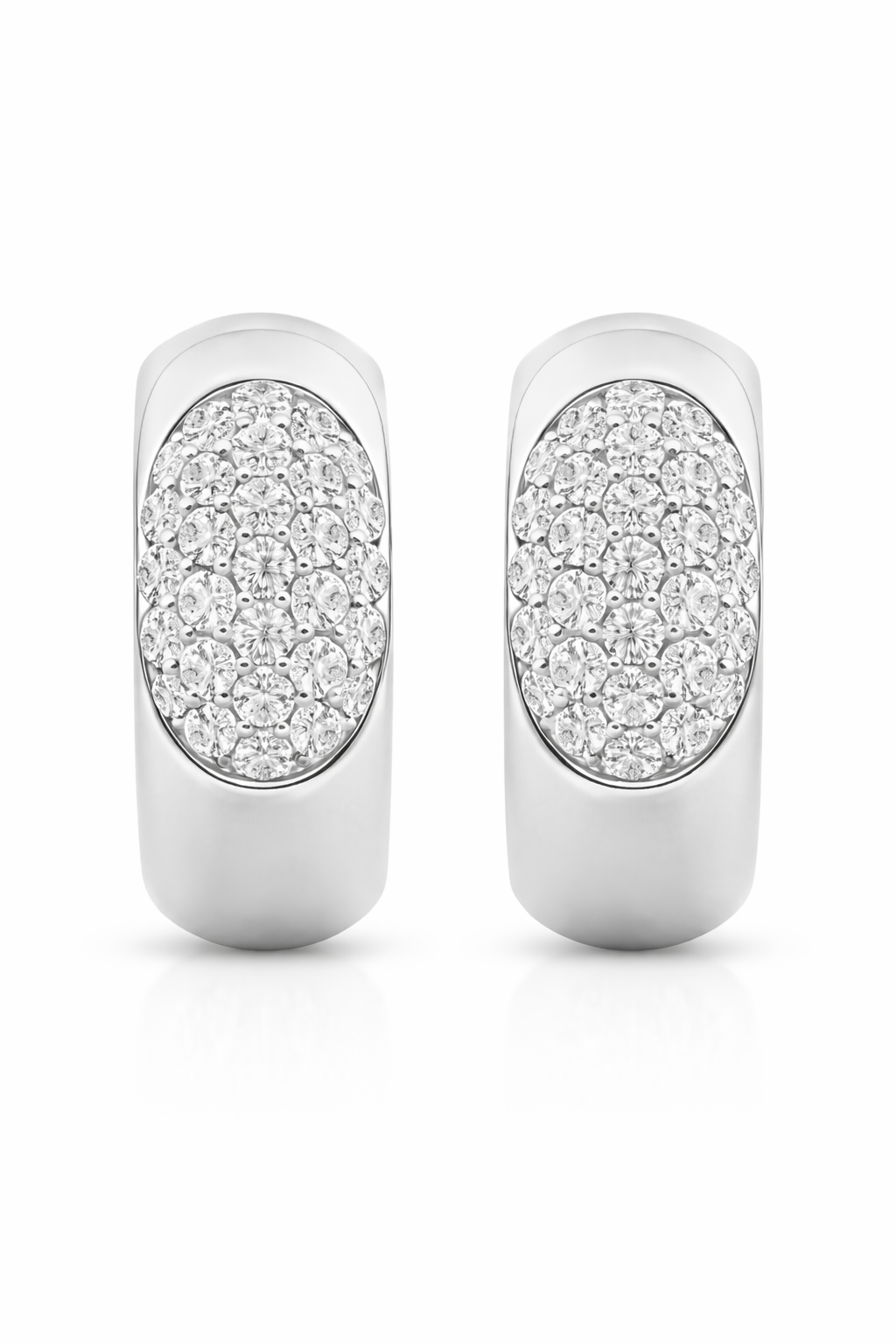 Aurelle Diamond Pavé Hoop Earrings