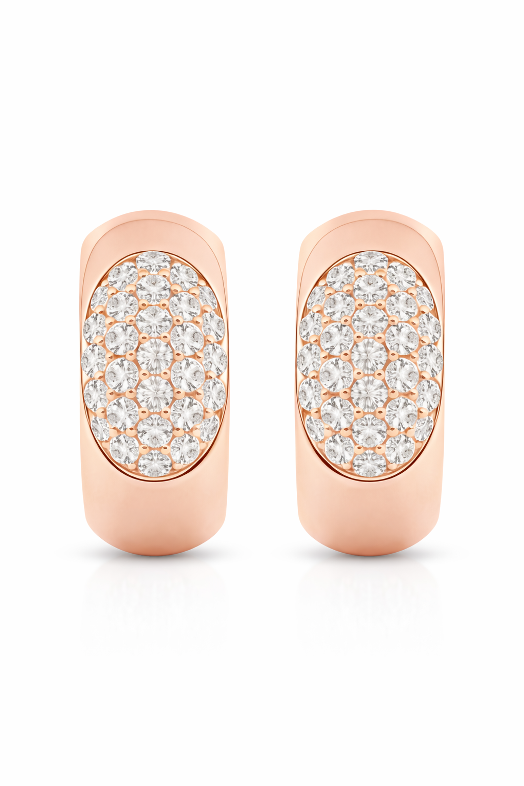 Aurelle Diamond Pavé Hoop Earrings