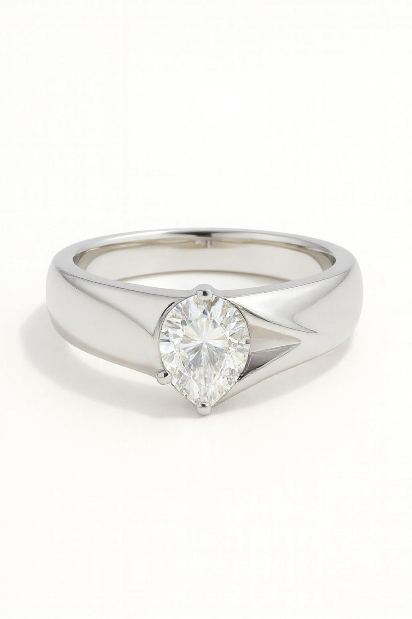 Cove Pear Lab Grown Diamond Engagement Ring