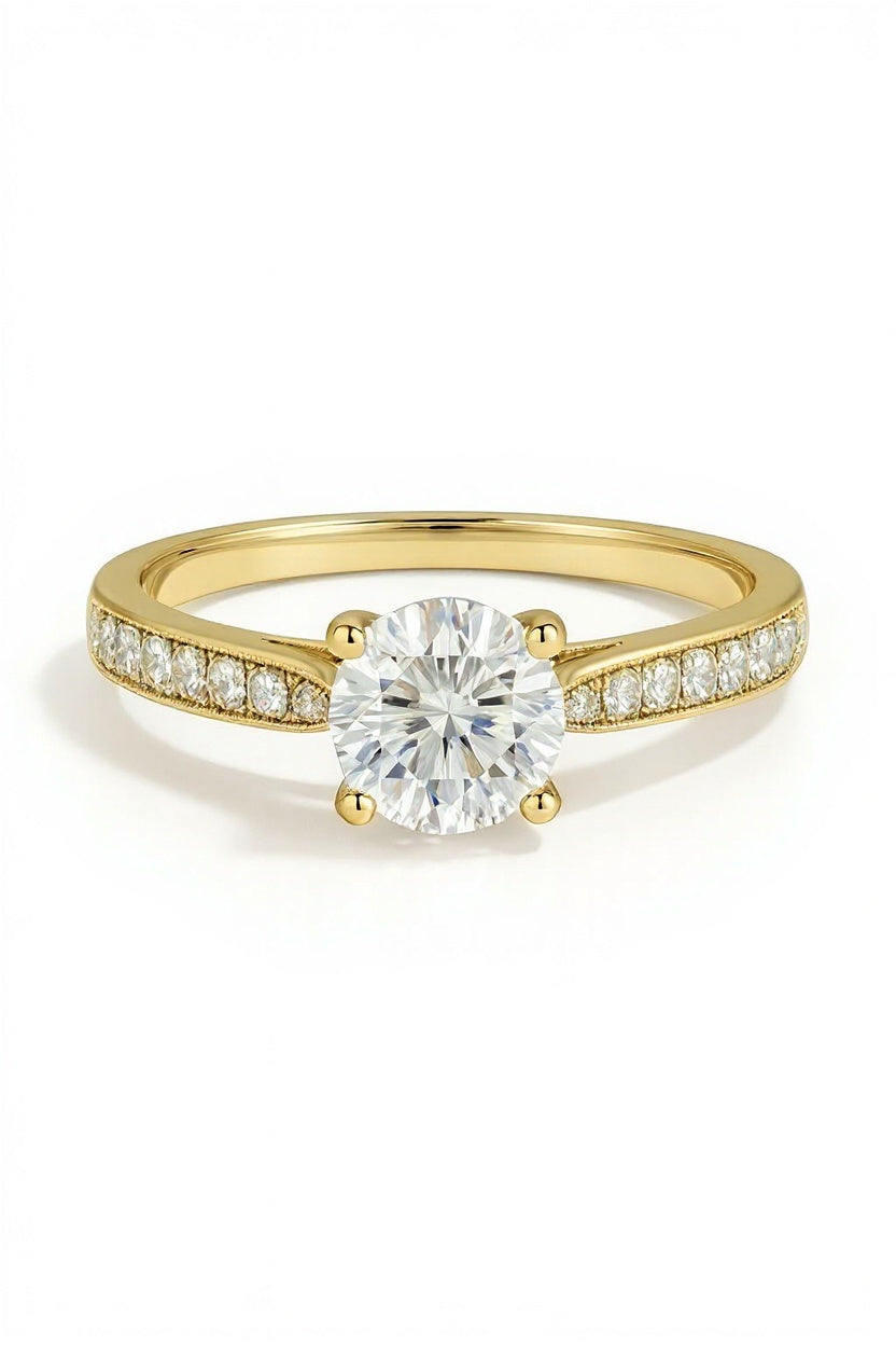 Sonnet Round Eternity Lab Grown Diamond Engagement Ring