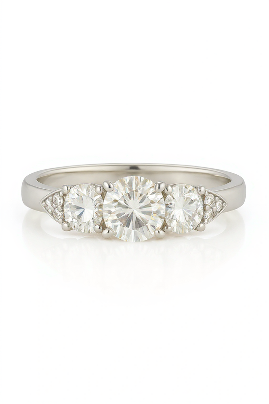 Agata Round Lab Grown Diamond Engagement Ring