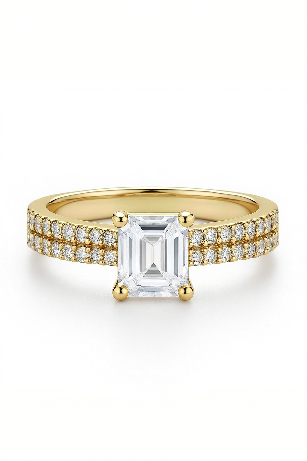 Affinity Emerald Lab Grown Diamond Engagement Ring