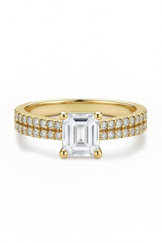 Affinity Emerald Lab Grown Diamond Engagement Ring