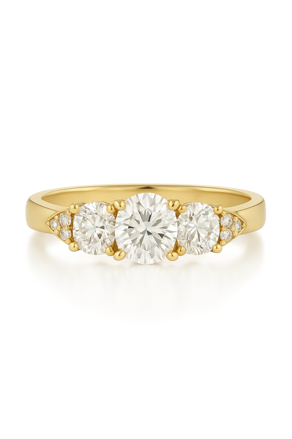 Agata Round Lab Grown Diamond Engagement Ring