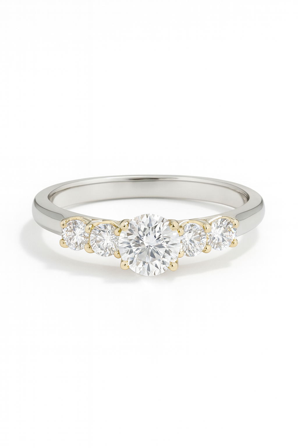 Riven Round Lab Grown Diamond Engagement ring
