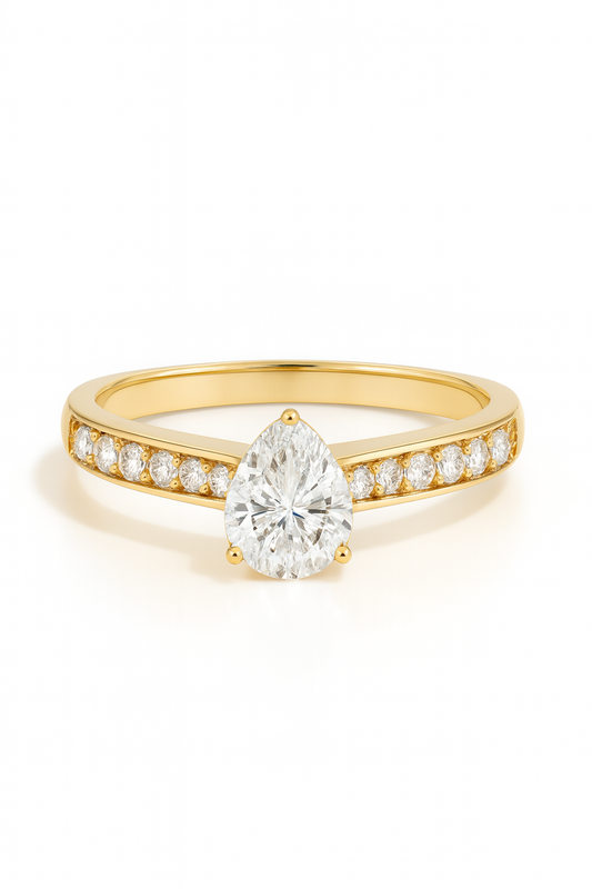 Era Pear Eternity Lab Grown Diamond Engagement Ring