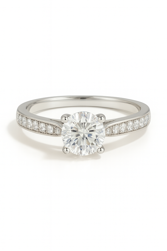 Sonnet Round Eternity Lab Grown Diamond Engagement Ring