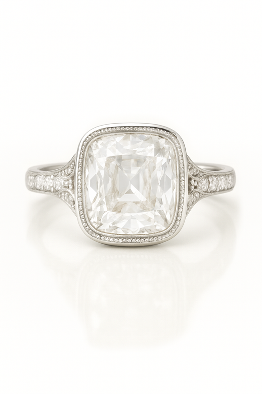 Bettan Cushion Lab Grown Diamond Engagement Ring