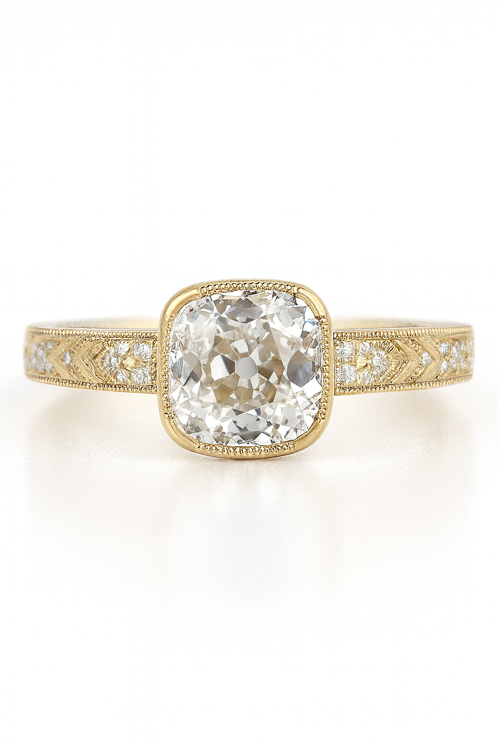 Asta Cushion Lab Grown Diamond Engagement Ring