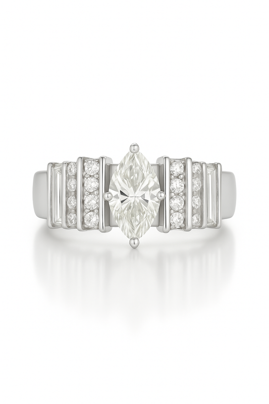 Zaire Marquise Lab Grown Diamond Engagement Ring