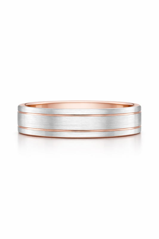 Mirel Two Tone Wedding Band
