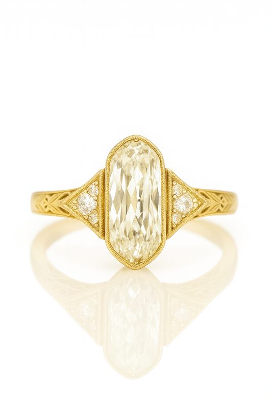 Ordana Oval Cut Lab Grown Diamond Engagement Ring